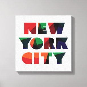 New York City Bold Typography Canvas Print