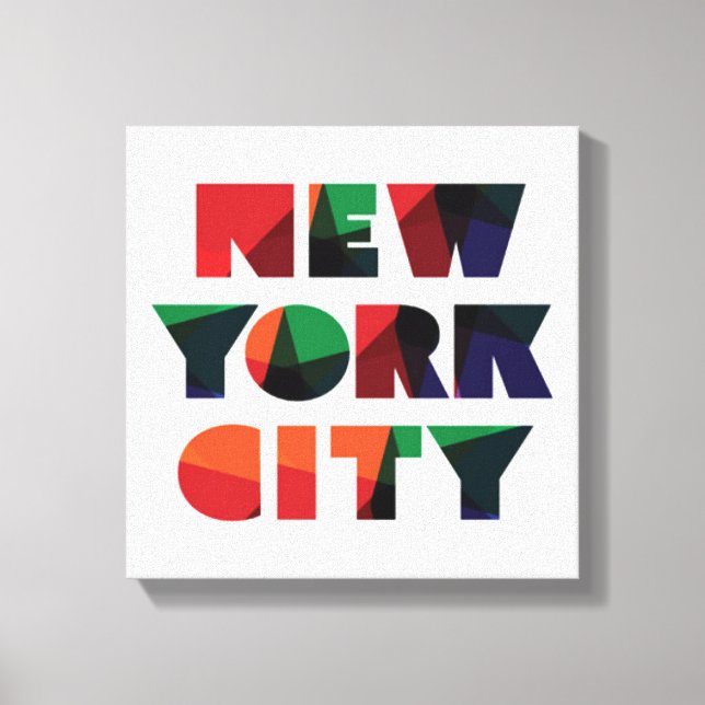 New York City | Bold Typography Canvas Print (Front)