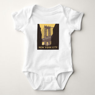 New York City Brooklyn Bridge Baby Bodysuit