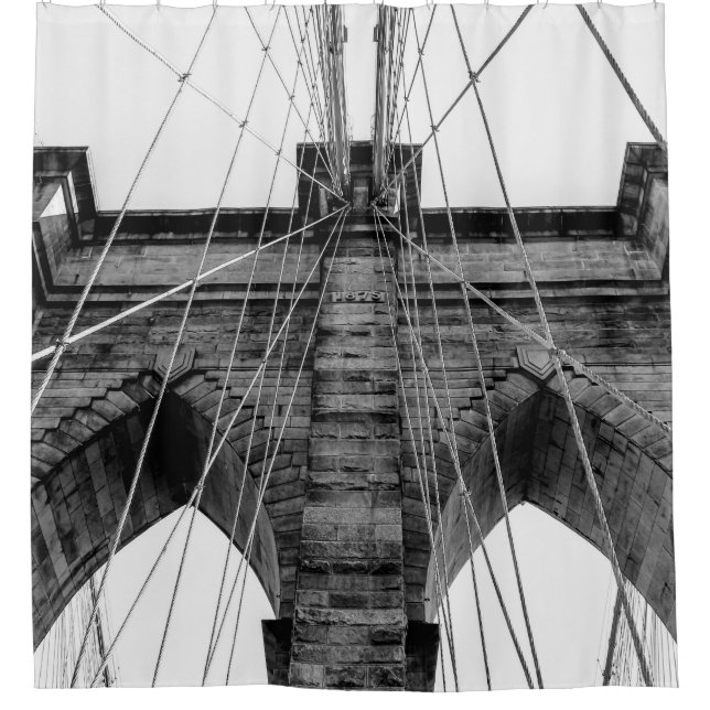New York City Brooklyn Bridge Shower Curtain (Front)
