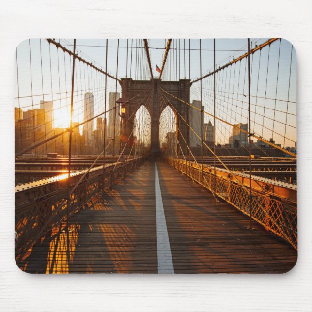 New York City Brooklyn Bridge Sunrise Mouse Mat (Front)