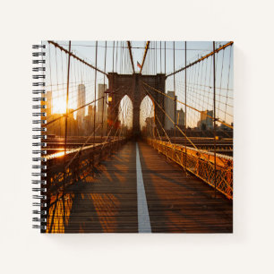 New York City Brooklyn Bridge Sunrise Notebook