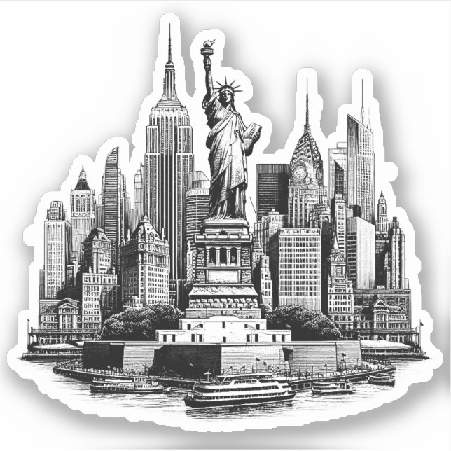 New york City Buildings Architecture art (Front)