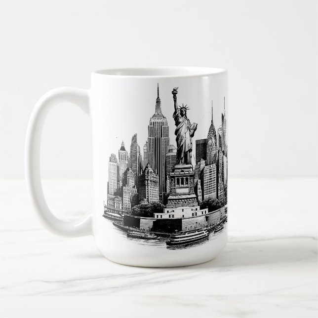New york City Buildings Architecture art Coffee Mug (Left)