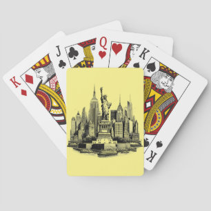 New york City Buildings Architecture art Playing Cards