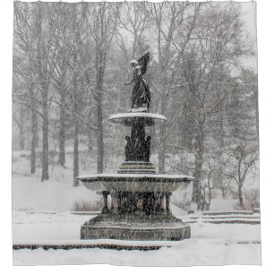 New York City Central Park Bethesda Fountain Shower Curtain