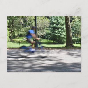 New York City Central Park Cyclist Photography NYC Postcard