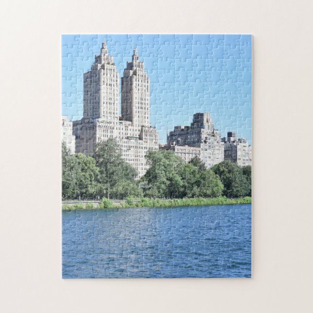 New York City Central Park Reservoir NYC Skyline Jigsaw Puzzle (Vertical)