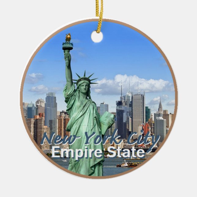 NEW YORK CITY CERAMIC TREE DECORATION (Front)