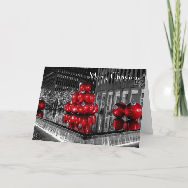 New York City Christmas Photo @ Rockefeller Centre Holiday Card (Front)