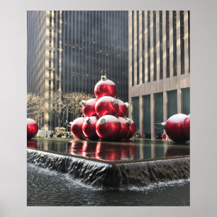 New York City Christmas Rockefeller Centre NYC Poster
