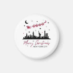 New York City Christmas Trip, Merry Christmas New Magnet