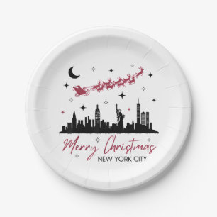New York City Christmas Trip, Merry Christmas New Paper Plate