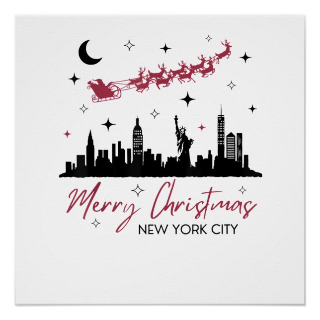 New York City Christmas Trip, Merry Christmas New  Poster (Front)