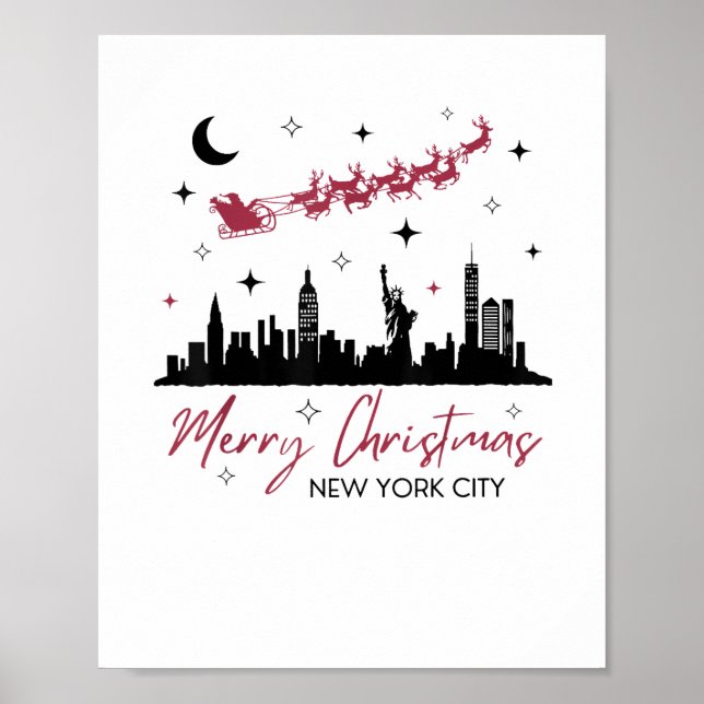 New York City Christmas Trip, Merry Christmas New  Poster (Front)