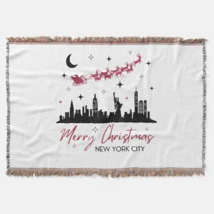 New York City Christmas Trip, Merry Christmas New Throw Blanket