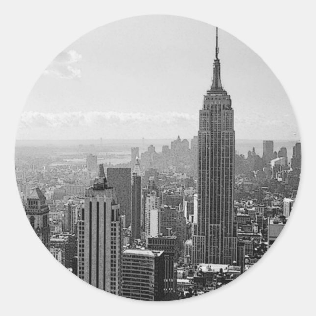 New York City Classic Round Sticker (Front)