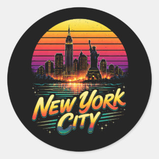 New York City Classic Round Sticker