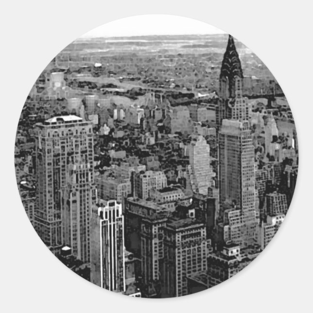 New York City Classic Round Sticker (Front)