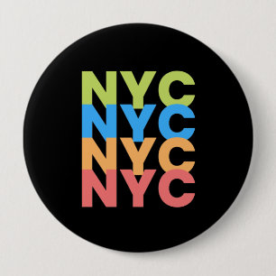 New York City Colorful Button