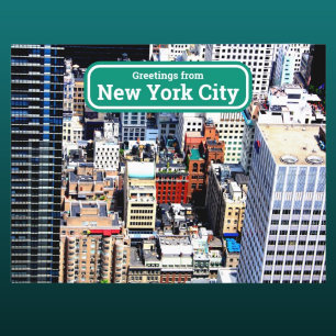 New York City colourful modern artistical Postcard
