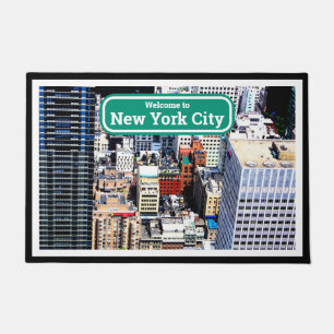 New York City colourful modern Doormat