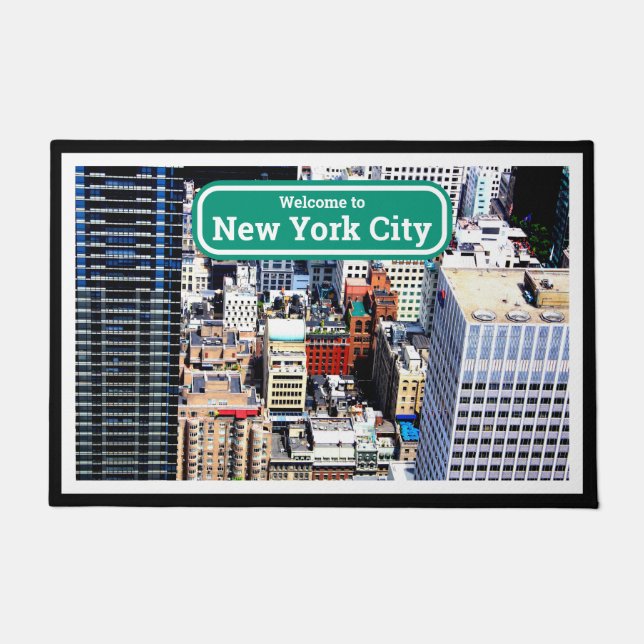 New York City colourful modern   Doormat (Front)