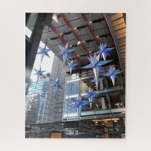New York City Columbus Circle Christmas Stars NYC Jigsaw Puzzle (Vertical)