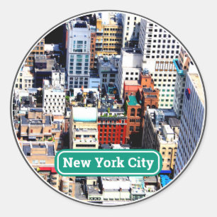 New York City decoration item Classic Round Sticker
