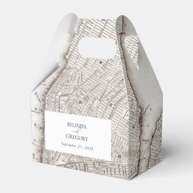 New York City Destination NYC Wedding Favour Box (Front Side)