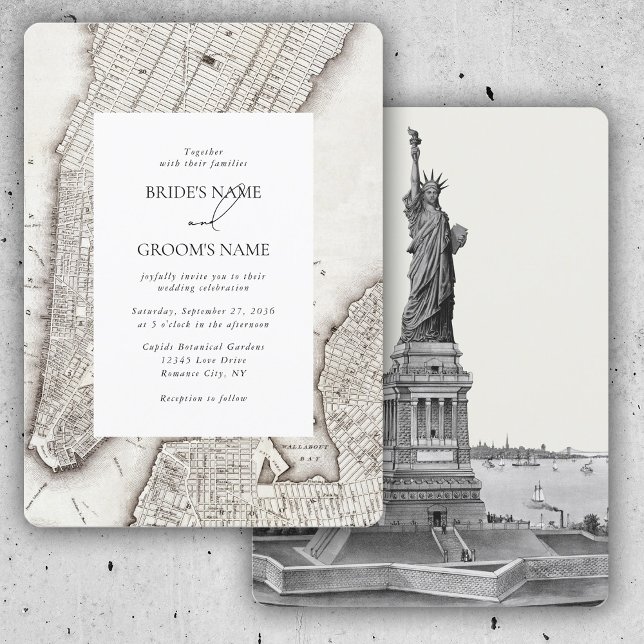 New York City Destination NYC Wedding Invitation (New York City Destination NYC Wedding Invitation)