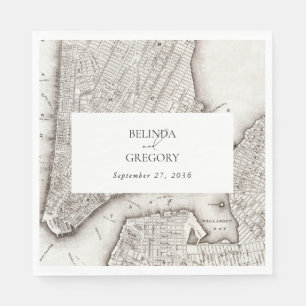 New York City Destination NYC Wedding Napkin