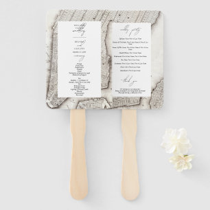 New York City Destination NYC Wedding Program Hand Fan