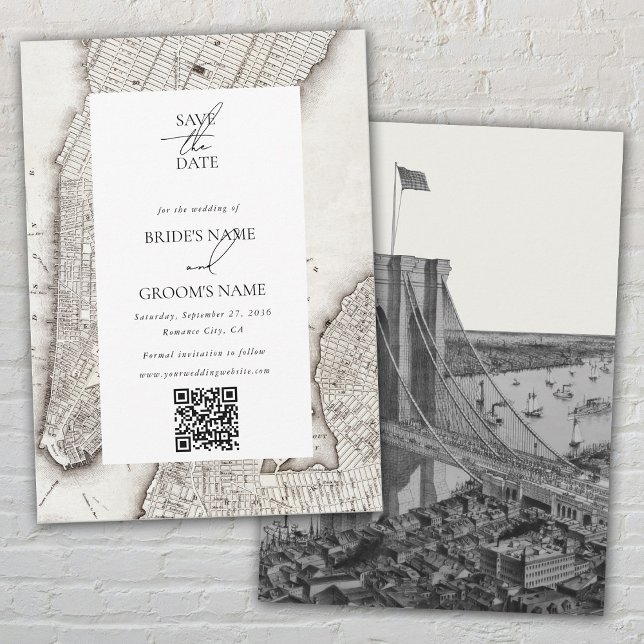 New York City Destination NYC Wedding Save The Date (New York City Destination NYC Wedding Save The Date)