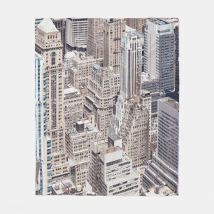 New York City diverse architecture, color toned ae Fleece Blanket