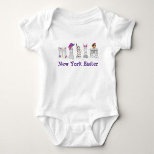 New York City Easter NYC Brooklyn Landmarks Baby Bodysuit