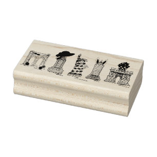 New York City Easter NYC Landmarks Buildings Rubber Stamp