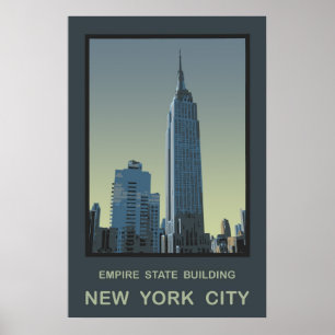 New York City Empire State Building Poster