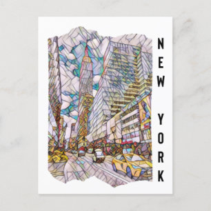 New York City Esthetic Mosaic Art Postcard