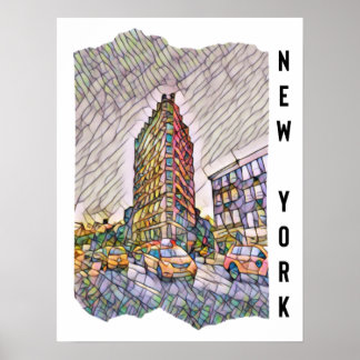 New York City Esthetic Mosaic Art        Poster