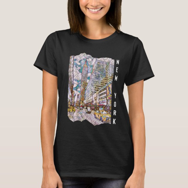 New York City Esthetic Mosaic Art     T-Shirt (Front)