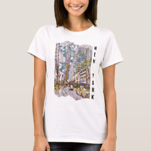 New York City Esthetic Mosaic Art    T-Shirt