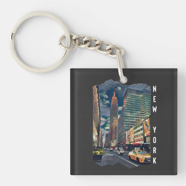 New York City Esthetic Photo Art   Key Ring (Front)
