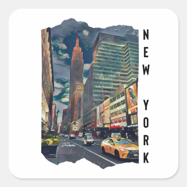 New York City Esthetic Photo Art   Square Sticker (Front)