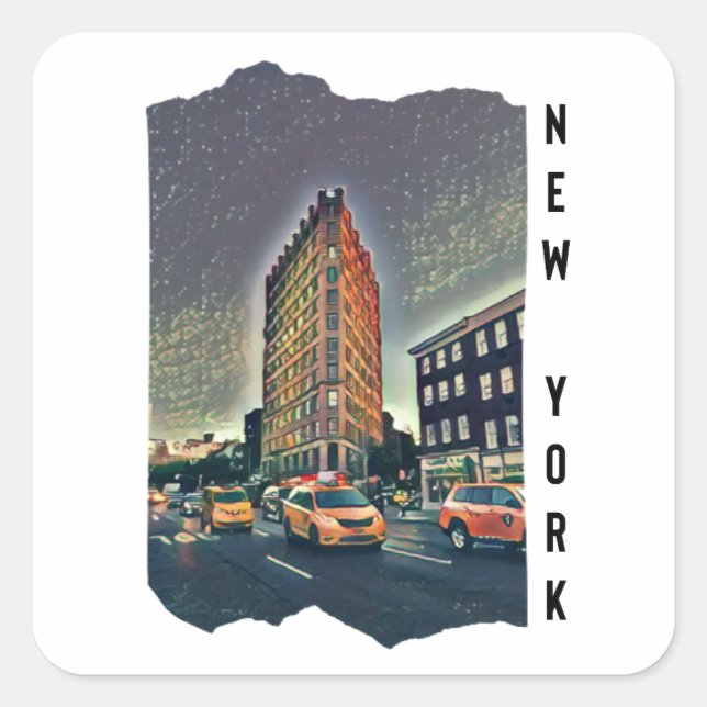 New York City Esthetic Photo Art   Square Sticker (Front)