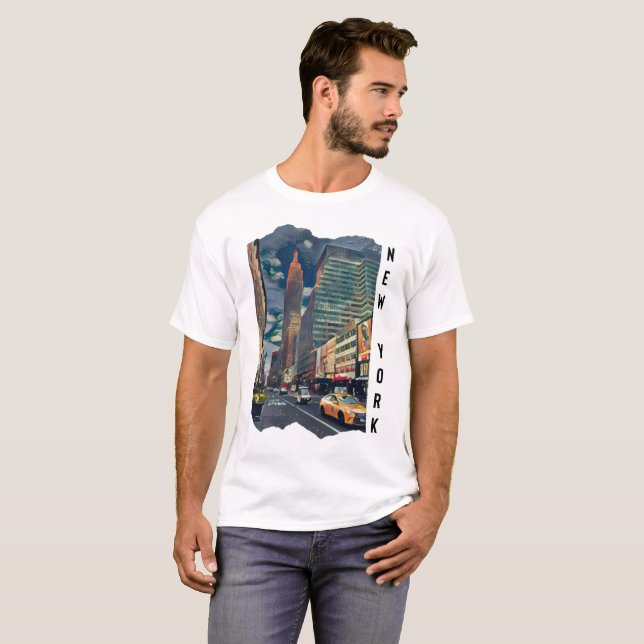 New York City Esthetic Photo Art T-Shirt (Front Full)