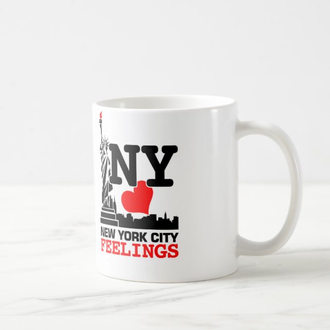 New York City Feelings White Mug (Right)
