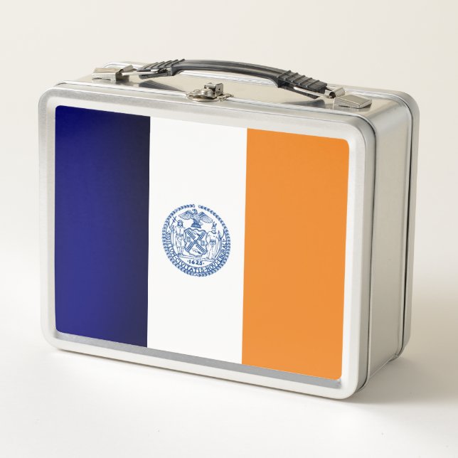 New York city flag Metal Lunch Box (Front)