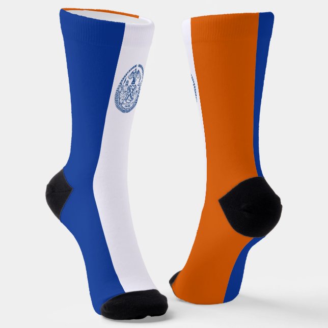 New York City flag Socks (Angled)