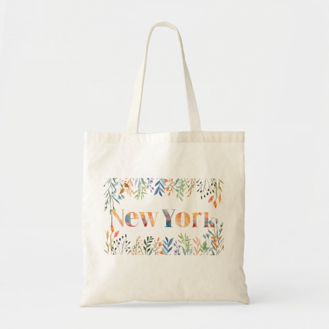 New York City Flowers Tote Bag (Front)